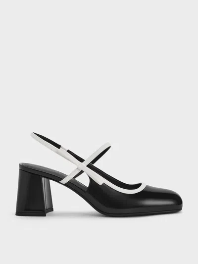 CHARLES & KEITH CHARLES & KEITH - TWO-TONE BOW SLINGBACK MARY JANE PUMPS