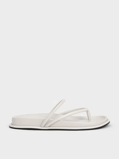 CHARLES & KEITH CHARLES & KEITH - V-STRAP TUBULAR THONG SANDALS
