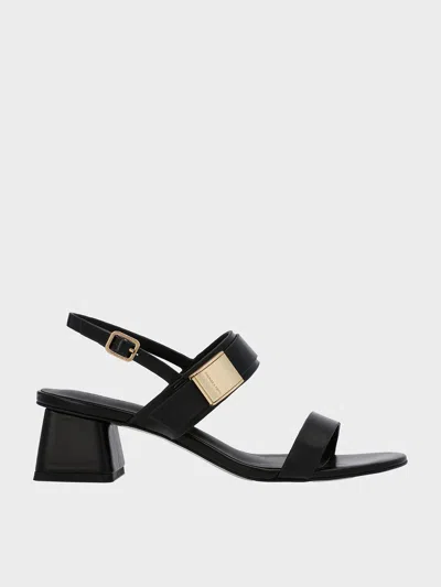 CHARLES & KEITH CHARLES & KEITH - YVETTE DOUBLE-STRAP HEELED SANDALS