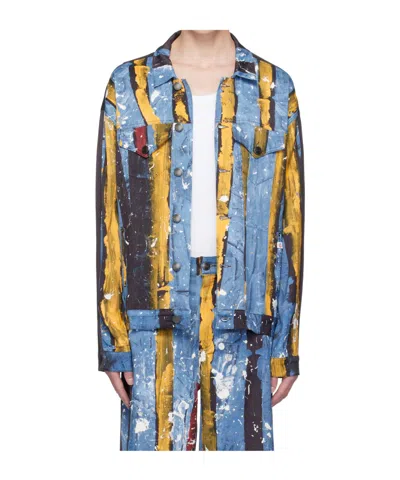 CHARLES JEFFRREY LOVERBOY LONG SLEEVE DENIM JACKET