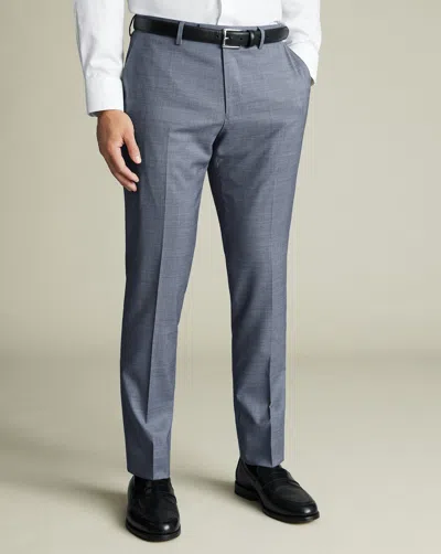 CHARLES TYRWHITT MEN'S CHARLES TYRWHITT ITALIAN PUPPYTOOTH SUIT TROUSERS