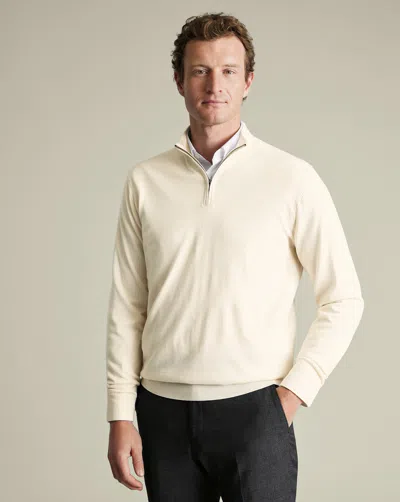 CHARLES TYRWHITT MEN'S CHARLES TYRWHITT MERINO ZIP NECK SWEATER