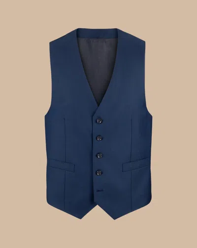 CHARLES TYRWHITT MEN'S CHARLES TYRWHITT NATURAL STRETCH TWILL WAISTCOAT