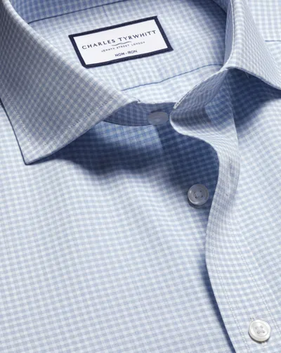 CHARLES TYRWHITT MEN'S CHARLES TYRWHITT NON-IRON POPLIN GINGHAM SHIRT