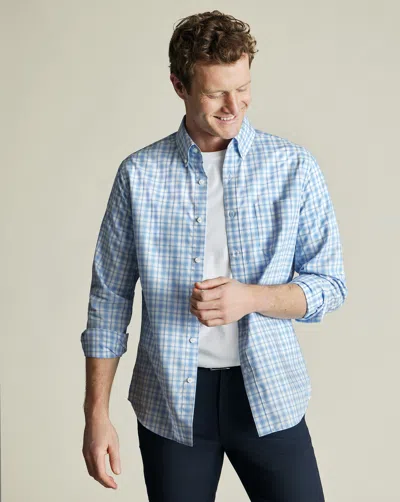CHARLES TYRWHITT MEN'S CHARLES TYRWHITT NON-IRON STRETCH CHECK SHIRT