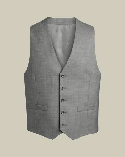 CHARLES TYRWHITT MEN'S CHARLES TYRWHITT ULTIMATE PERFORMANCE SHARKSKIN SUIT WAISTCOAT