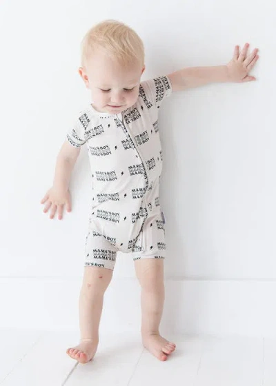 CHARLIE LOU BABY CHARLIE LOU BABY® DOUBLE ZIPPER SHORTIE ROMPER | MAMA'S BOY | 6-12M