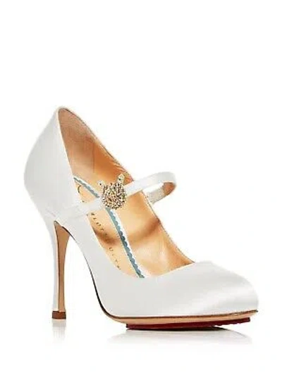 CHARLOTTE OLYMPIA CHARLOTTE OLYMPIA WOMENS OPEN WHITE SATIN FABRI TOE STILETTO SLIP ON PUMPS 38
