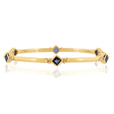 CHARLOTTE'S WEB JEWELLERY WOMEN'S DIVINITY PRINCESS GOLD VERMEIL BANGLE - IOLITE