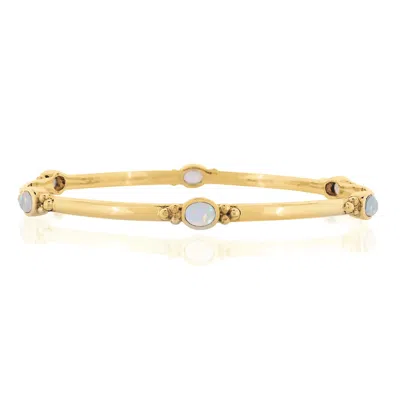 CHARLOTTE'S WEB JEWELLERY WOMEN'S HOLI JEWEL GOLD BANGLE - OPAL