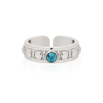 CHARLOTTE'S WEB JEWELLERY WOMEN'S MAHARANI SILVER MIDI RING / TOE RING - TURQUOISE