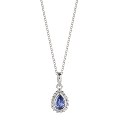 CHARLOTTE'S WEB JEWELLERY WOMEN'S PURPLE / SILVER DECEMBER BIRTHSTONE STERLING SILVER NECKLACE - TANZANITE