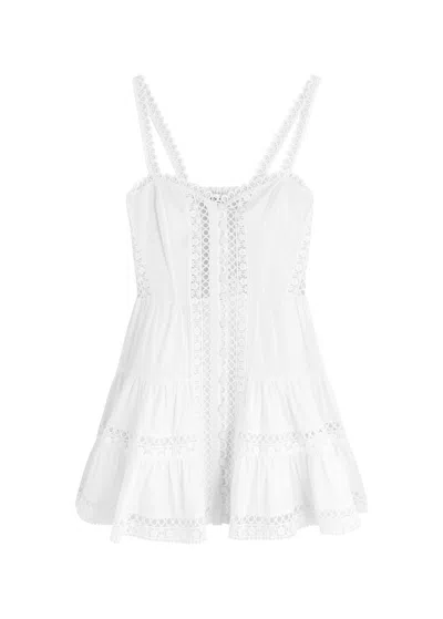 CHARO RUIZ CHARO RUIZ IBIZA LENORA LACE-EMBELLISHED COTTON-BLEND MINI DRESS