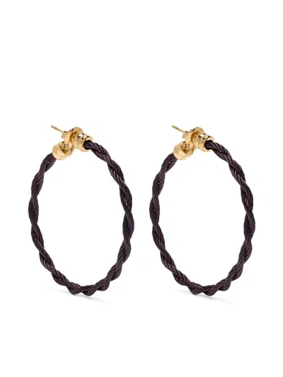 CHARRIOL LOVE TWIST HOOP EARRINGS