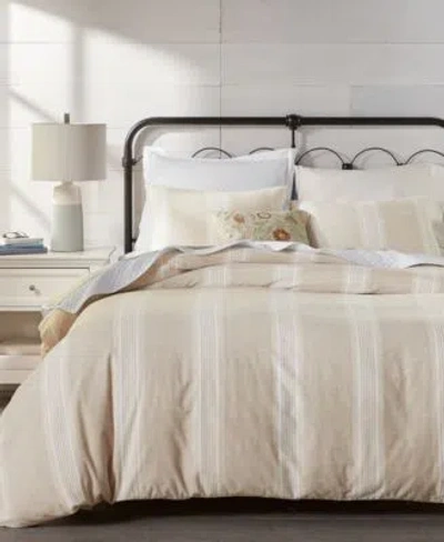 CHARTER CLUB CLIFTON COTTON LINEN STRIPE COMFORTER SETS EXCLUSIVELY AT MACYS