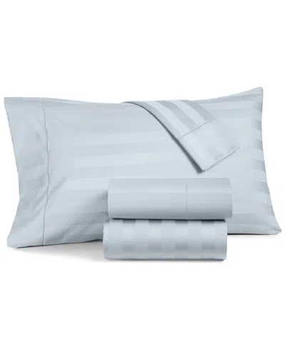 CHARTER CLUB 1.5" STRIPE 550 THREAD COUNT 100% COTTON 4-PC. SHEET SET, FULL, EXCLUSIVELY AT MACY'S