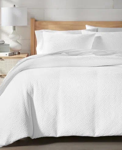 CHARTER CLUB LATTICE MEDALLION 3-PC. COMFORTER SET, FULL/QUEEN, EXCLUSIVELY AT MACY'S