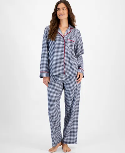 CHARTER CLUB WOMEN'S 2-PC. COTTON FLANNEL PACKAGED PAJAMAS SET, CREATED FOR MACY'S