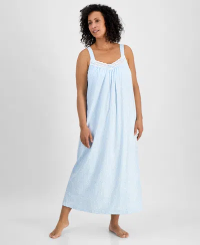 CHARTER CLUB WOMEN'S COTTON EYELET TANK NIGHTGOWN, EXCLUSIVELY AT MACY'S