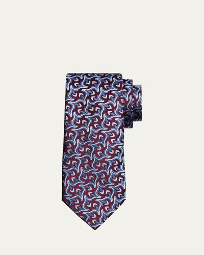 CHARVET MEN'S WOVEN VINE SILK TIE