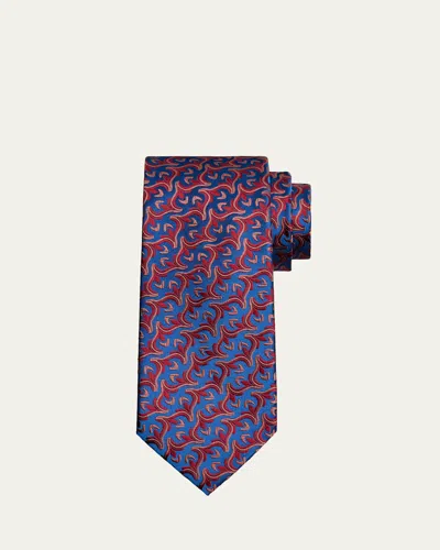CHARVET MEN'S WOVEN VINE SILK TIE