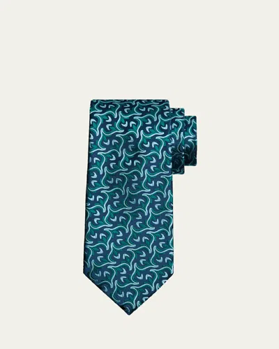 CHARVET MEN'S WOVEN VINE SILK TIE