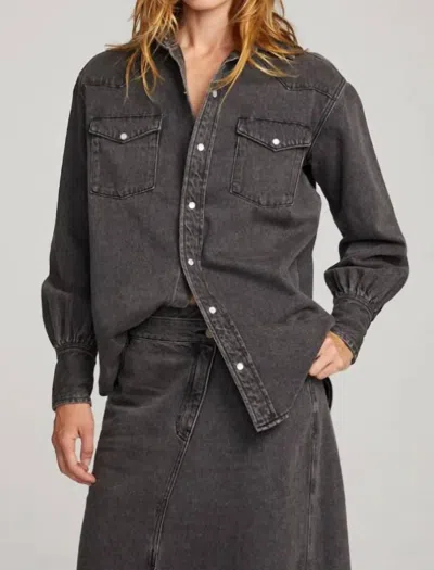 CHASER ELK BUTTON DOWN IN LICORICE