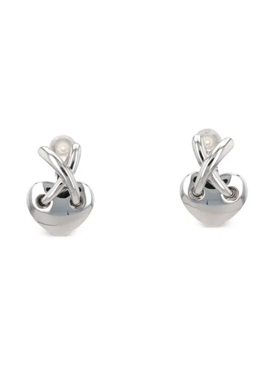 CHAUMET 18K WHITE GOLD LIEN CLIP-ON EARRINGS
