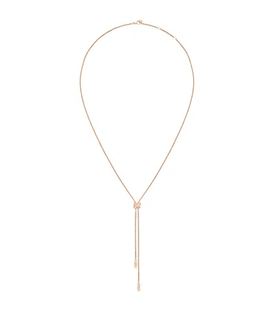 CHAUMET ROSE GOLD AND DIAMOND BEE DE CHAUMET NECKLACE