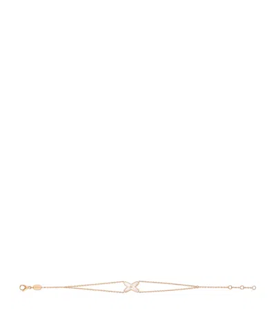 CHAUMET ROSE GOLD, DIAMOND AND MOTHER-OF-PEARL JEUX DE LIENS BRACELET