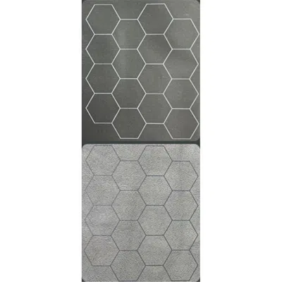 CHESSEX MANUFACTURING 1 IN. REVERSIBLE HEXES MEGAMAT BOARD GAME BLACK & GREY