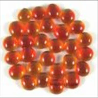 CHESSEX MANUFACTURING 1123 GLASS STONES TUBE OF 23-27, ORANGE