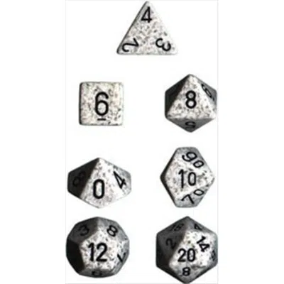 CHESSEX MANUFACTURING 25311 ARCTIC CAMO SPECKLED POLYHEDRAL DICE SET OF 7