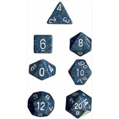 CHESSEX MANUFACTURING 25316 SEA SPECKLED POLYHEDRAL DICE SET OF 7