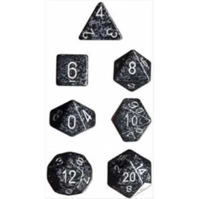 CHESSEX MANUFACTURING 25318 NINJA SPECKLED POLYHEDRAL DICE SET OF 7