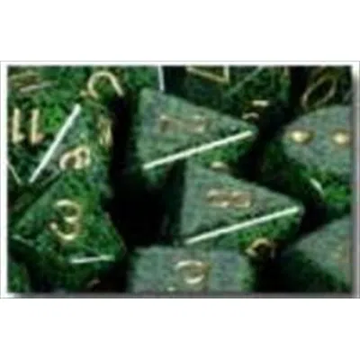 CHESSEX MANUFACTURING 25335 GOLDEN RECON SPECKLED POLYHEDRAL DICE SET OF 7
