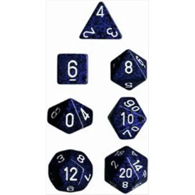 CHESSEX MANUFACTURING 25346 STEALTH SPECKLED POLYHEDRAL DICE SET OF 7