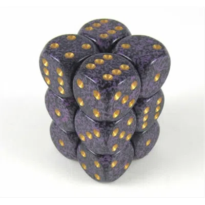 CHESSEX MANUFACTURING 25717 HURRICANE SPECKLED - 6 SIDED 16 MM DICE SET OF 12