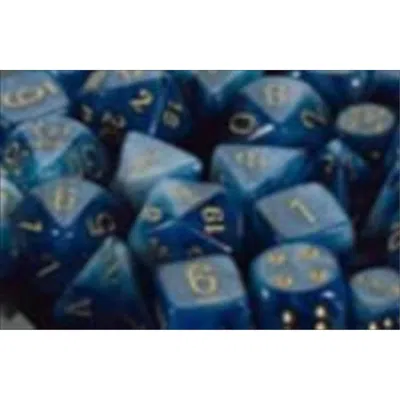 CHESSEX MANUFACTURING 27489 PHANTOM TEAL WITH GOLD NUMBERING DICE SET OF 7