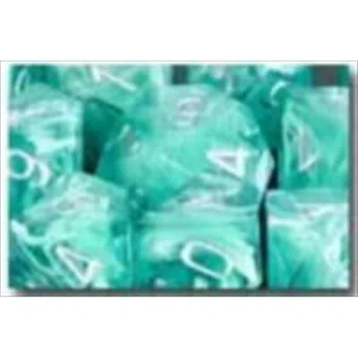 CHESSEX MANUFACTURING 27665 16 MM CIR BLUE WITH SILVER NUMBERS D6 DICE SET OF 12