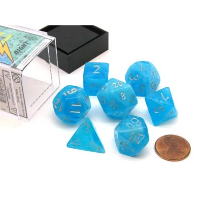 CHESSEX MANUFACTURING GND LUMINARY SKY & SILVER DICE - SET OF 7