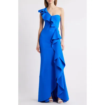 CHIARA BONI LA PETITE ROBE CHIARA BONI LA PETITE ROBE KAFU RUFFLE ONE-SHOULDER MERMAID GOWN