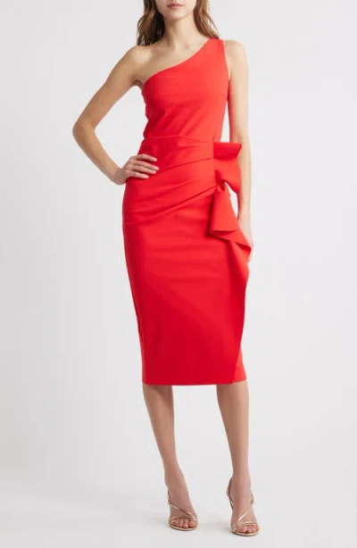 CHIARA BONI LA PETITE ROBE CHIARA BONI LA PETITE ROBE NIHAL SIDE RUFFLE ONE-SHOULDER COCKTAIL DRESS