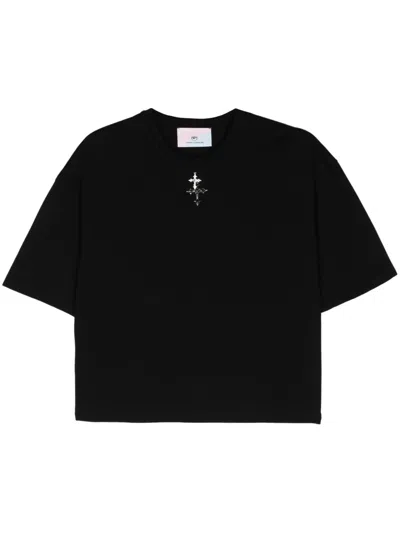 CHIARA FERRAGNI CROSS-CHARM COTTON T-SHIRT