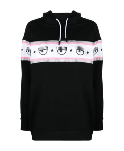 CHIARA FERRAGNI CHIARA FERRAGNI LONG SLEEVED DRAWSTRING HOODIE
