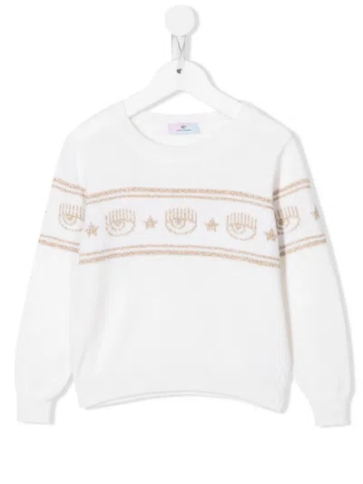 CHIARA FERRAGNI EYELIKE-INTARSIA SHIMMER JUMPER