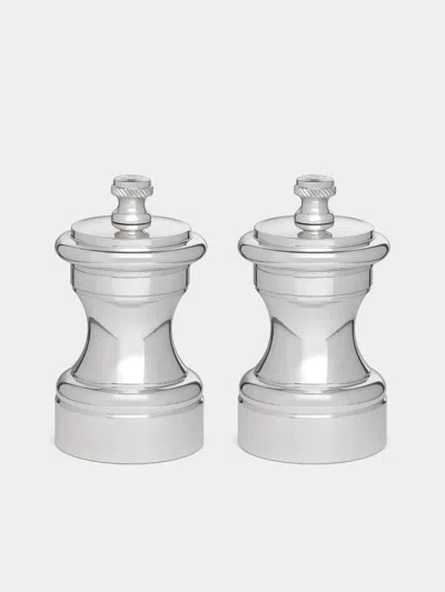 CHIARUGI 1952 SILVER-PLATED BRASS SALT AND PEPPER MILL (SET OF 2)