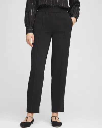 CHICO'S CREPE SIDE-ZIP TAPERED ANKLE PANTS IN BLACK SIZE 20 | CHICO'S