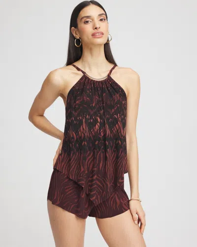 CHICO'S MAGICSUIT GOLDIE ZABRA ROMPER SIZE 12 | CHICO'S