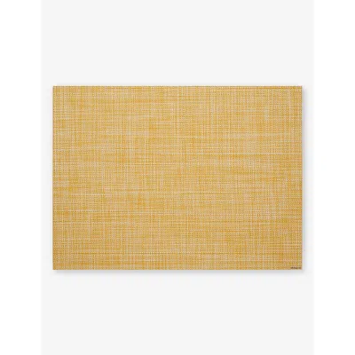 CHILEWICH OCHRE BASKETWEAVE MINI VINYL PLACEMAT 36CM X 48CM
